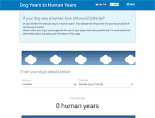Tablet Screenshot of dogyearschart.com